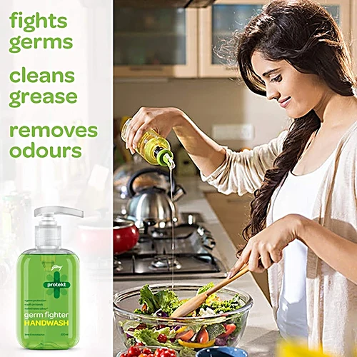 Godrej Protekt Germ Fighter Handwash Refill Pack - Lime & Eucalyptus, 725 ml