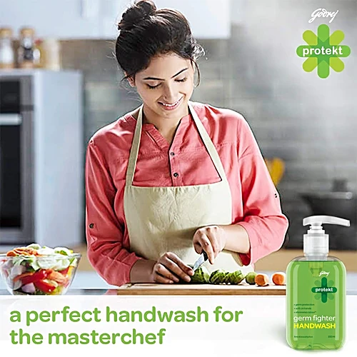 Godrej Protekt Germ Fighter Handwash Refill Pack - Lime & Eucalyptus, 725 ml