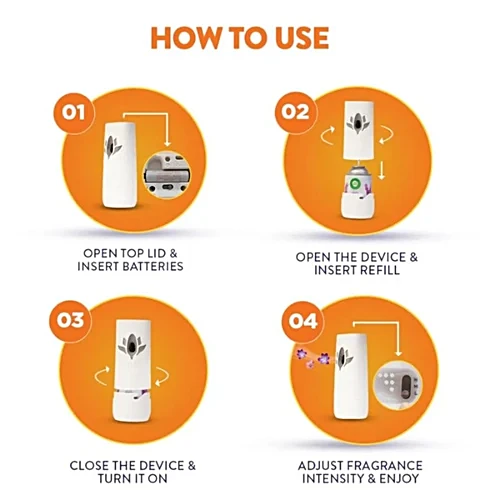 Air Wick Freshmatic Automatic Air Freshener Kit – Lemon & Orange Blossom (Machine + 1 Refill x 250 ml)