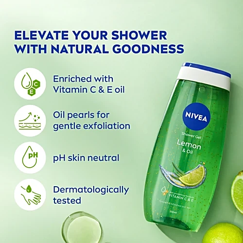 Nivea Lemon & Oil Shower Gel, 250 ml