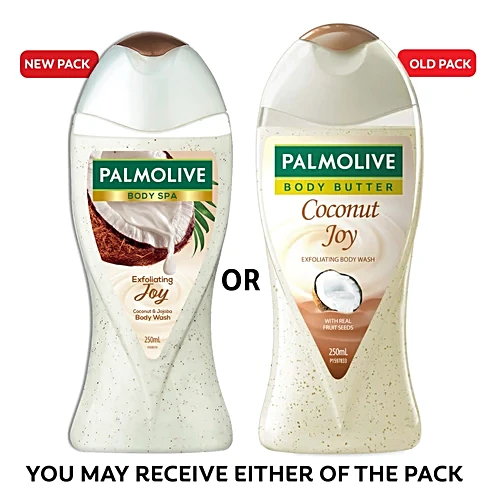 Palmolive Body Butter Coconut Joy Exfoliating Body Wash, 250 ml