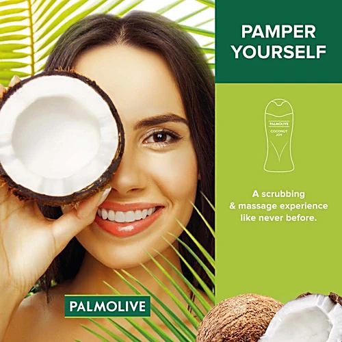 Palmolive Body Butter Coconut Joy Exfoliating Body Wash, 250 ml