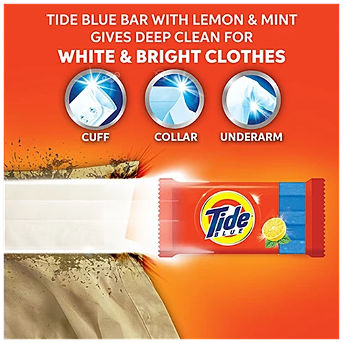Tide Blue Detergent Bar, Value Pack, 200 g (Pack of 5)