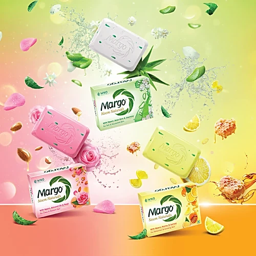 Margo Neem Naturals Honey & Lemon Soap, 100 g (Buy 4 Get 1 Free)