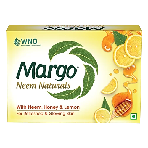 Margo Neem Naturals Honey & Lemon Soap, 100 g (Buy 4 Get 1 Free)