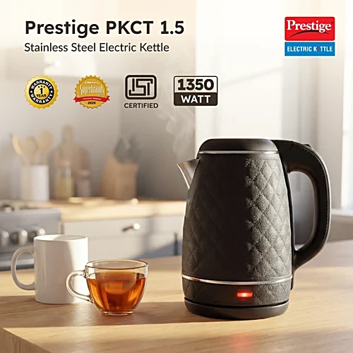 Prestige PKCT 1.5 Litre Electric Kettle (Black)