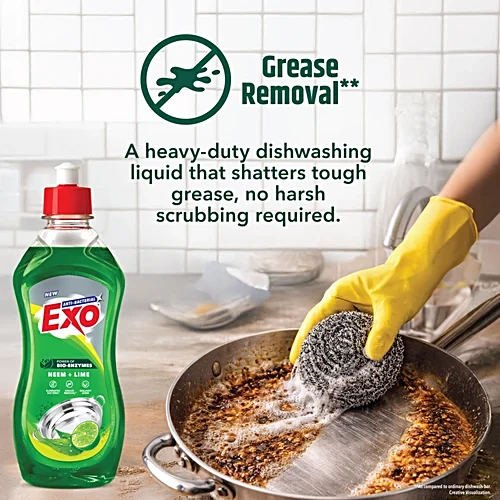 Exo Neem & Lime Anti-Bacterial Dishwash Liquid, 500 ml