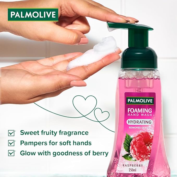 Palmolive Hydrating Foaming Raspberry Liquid Hand Wash, 250ml