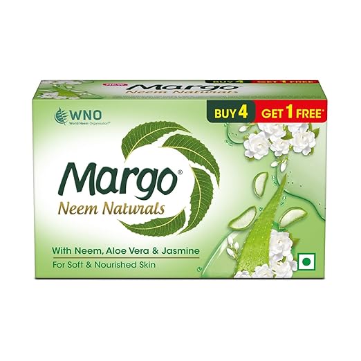 Margo Neem Naturals soap,100 g (Buy 4 Get 1 Free)
