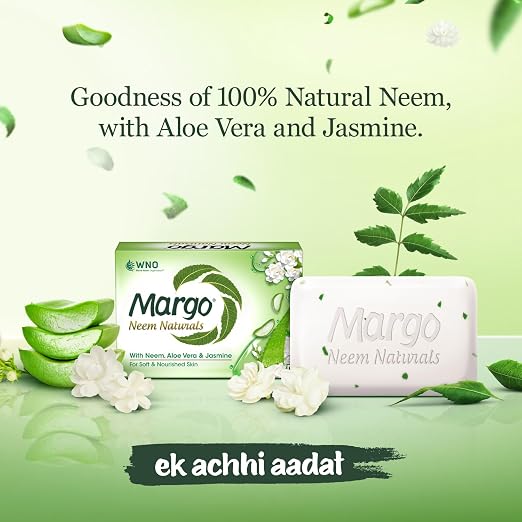 Margo Neem Naturals soap,100 g (Buy 4 Get 1 Free)