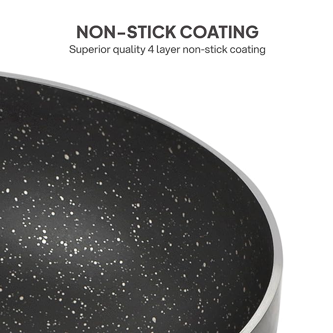Cello Granitas Premium Non-Stick Kadhai, 24 cm