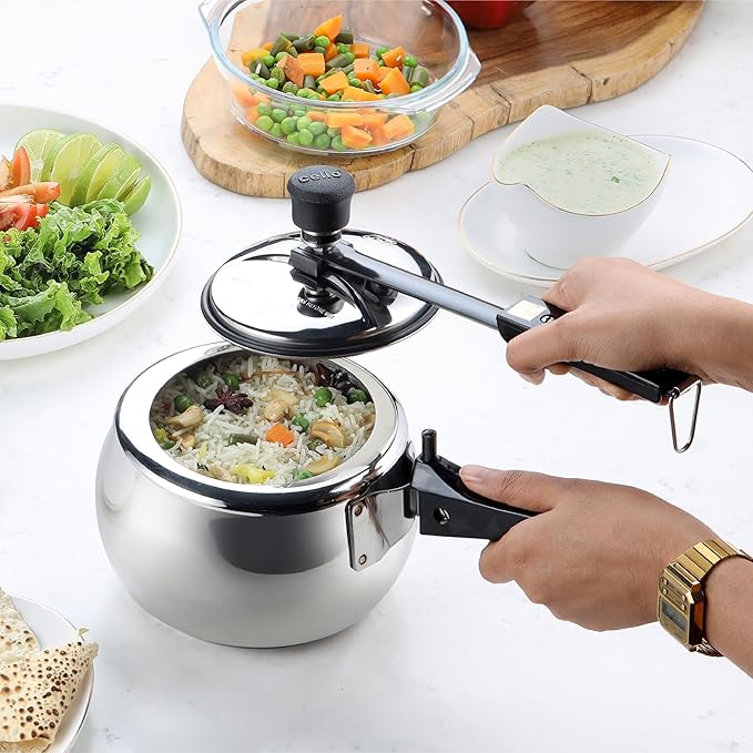 Cello Chef+ Stainless Steel Inner Lid Pressure Cooker, 3 l