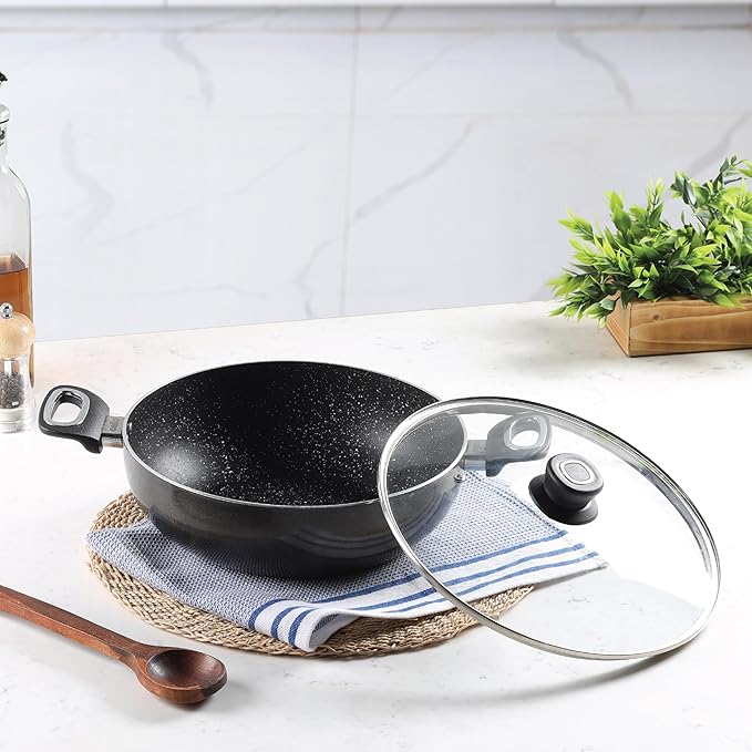 Cello Granitas Premium Non-Stick Kadhai, 24 cm