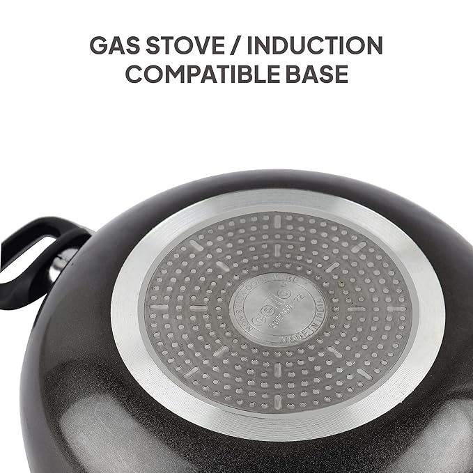 Cello Granitas Premium Non-Stick Kadhai, 24 cm