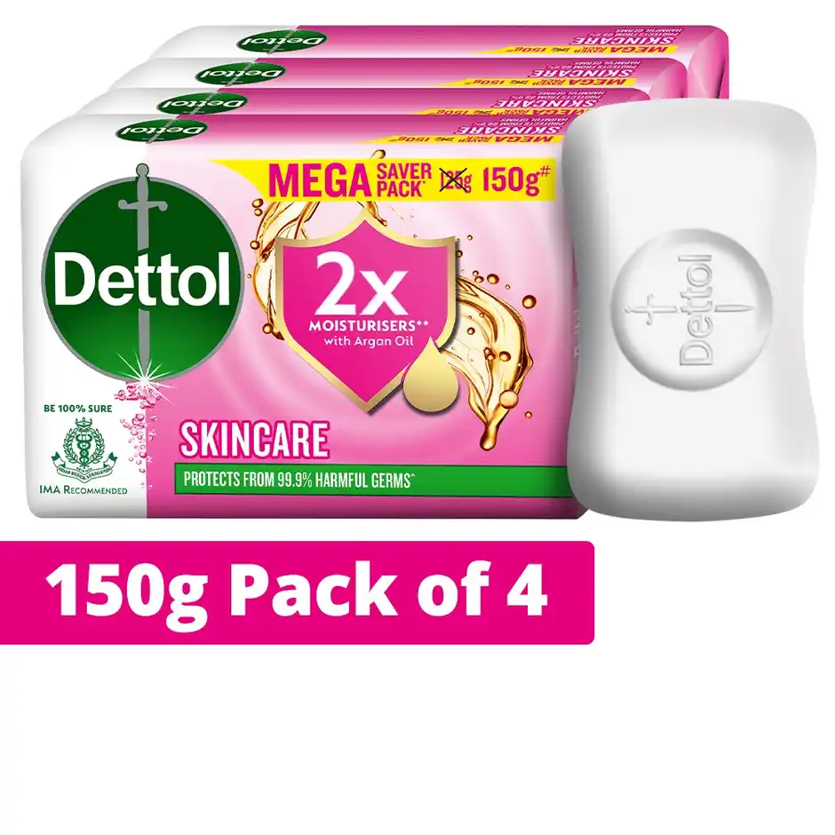 Dettol Skincare Soap, 150 g ( Pack Of 4)