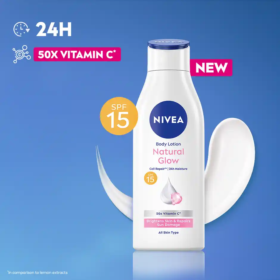 Nivea Natural Glow Cell Repair Body Lotion, 75 ml