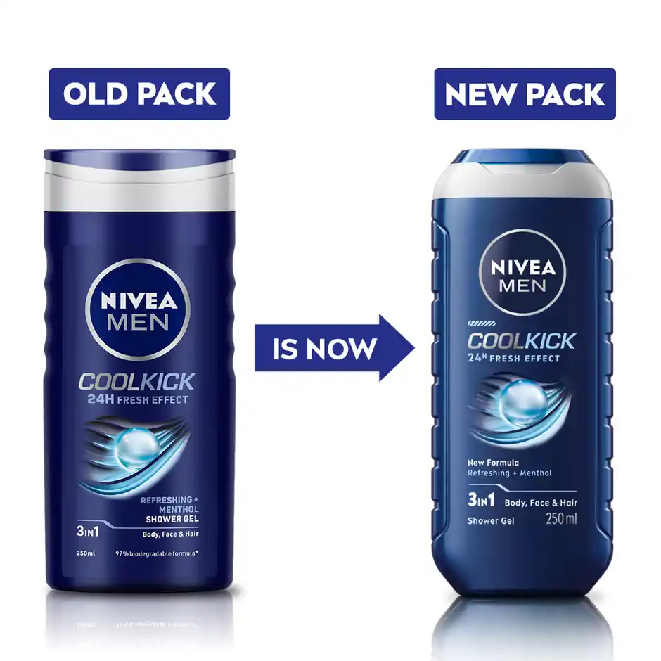 Nivea Men Cool Kick Shower Gel, 250ml