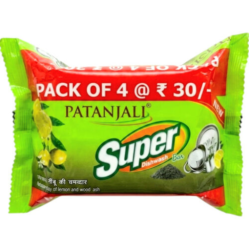 Patanjali Super Dishwash Bar, 105 g (Buy 3 Get 1 Free)