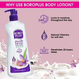 BoroPlus Doodh Kesar Body Lotion, 400 ml (Buy 1 get 1 free)