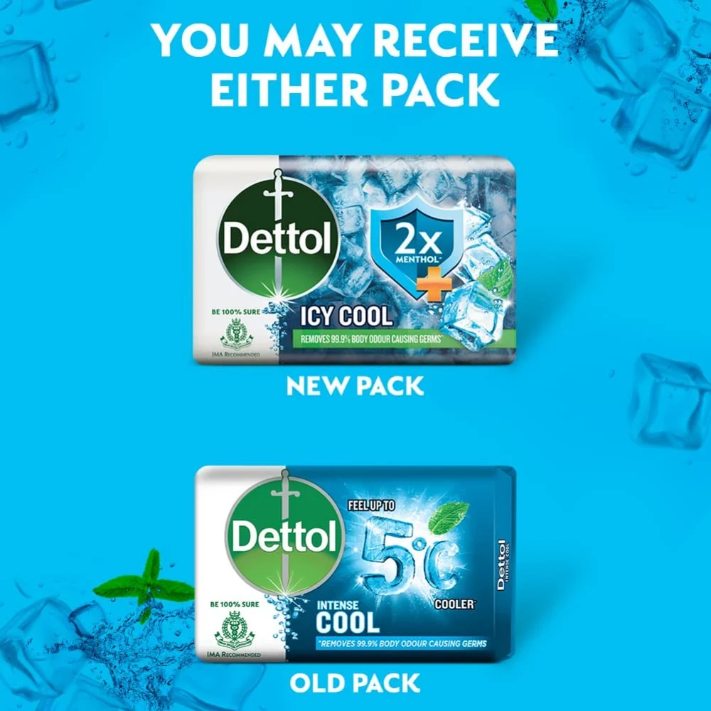 Dettol Menthol Ice Cool Bathing Soap 100 g (Pack of 5)