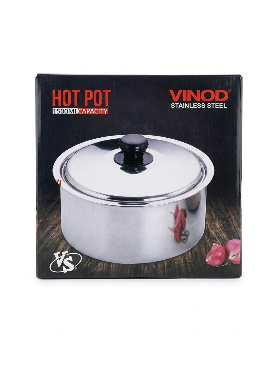 Vinod Stainless Steel Hot Pot, 1500 ml