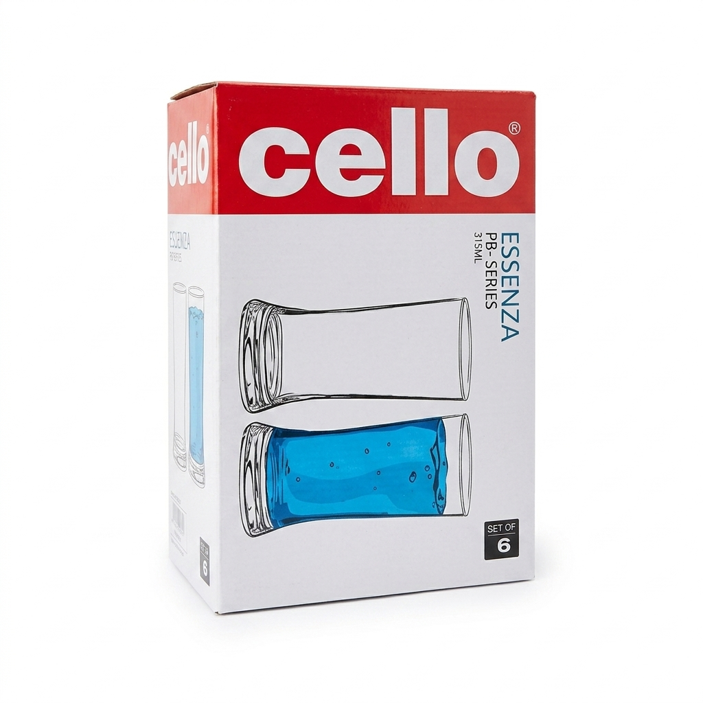Cello Essenza Glass Tumblers, 6 pc