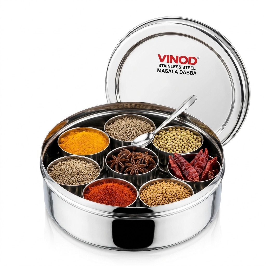 Vinod Stainless Steel Masala Dabba, 11 Inch