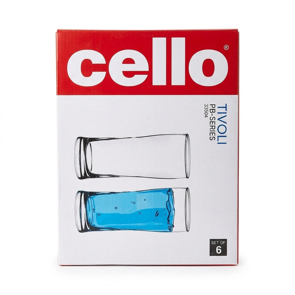 Cello Tivoli Glass Tumbler Set, 6 pc