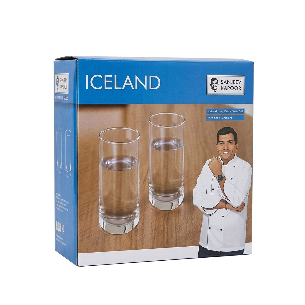 Sanjeev Kapoor Iceland Long Drink Glass Set, 6 pc