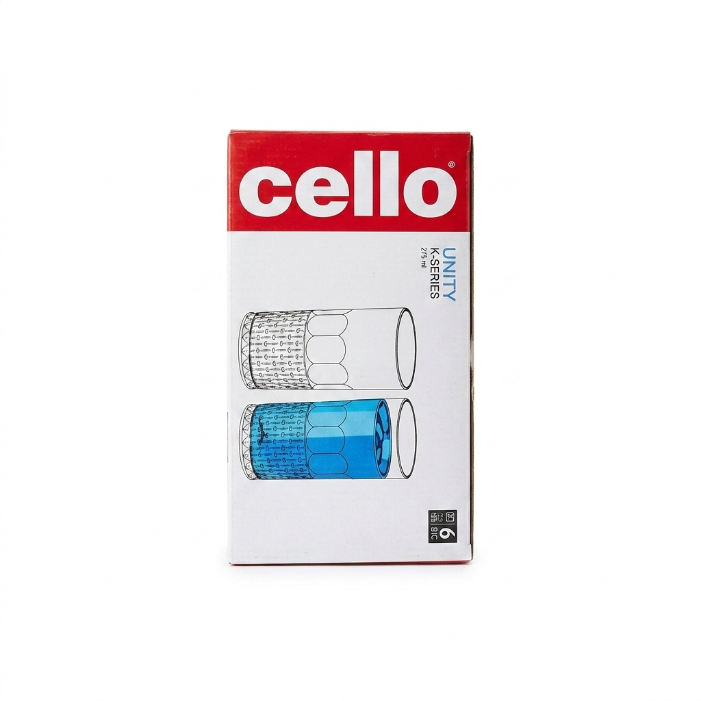 a Cello Unity K-Series Glass Tumbler Set 275 ml, 6 pc