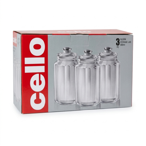 Cello Bloom Storage Jars, 3 pc