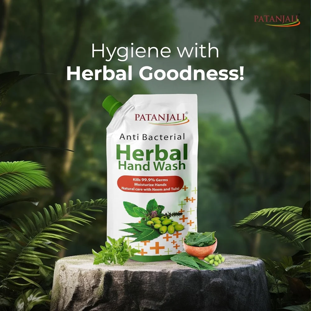 Patanjali Anti-Bacterial Herbal Hand Wash, 750 ml