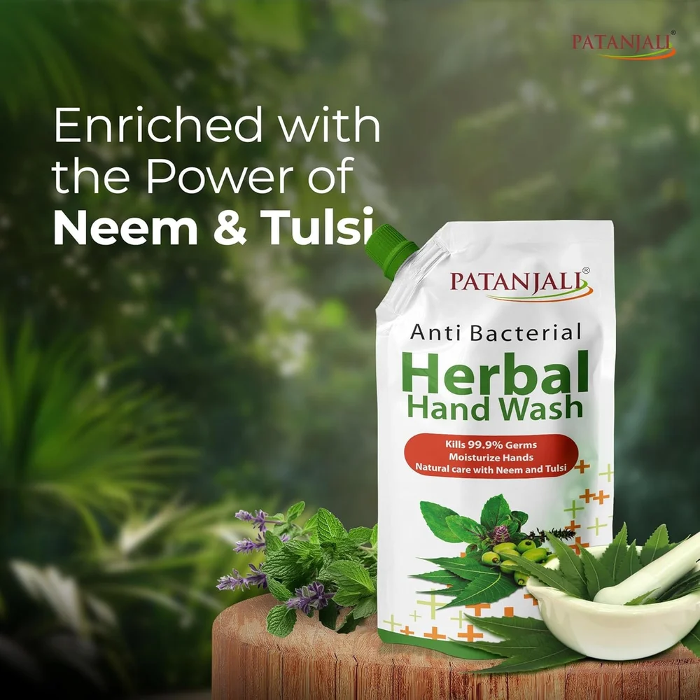 Patanjali Anti-Bacterial Herbal Hand Wash, 750 ml