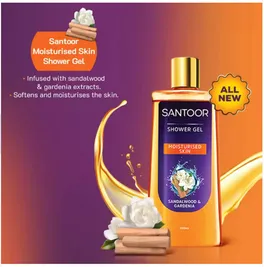 Santoor Sandalwood & Gardenia Shower Gel, 250 ml