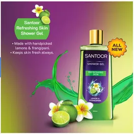 Santoor Lemon & Frangipani Shower Gel, 250 ml