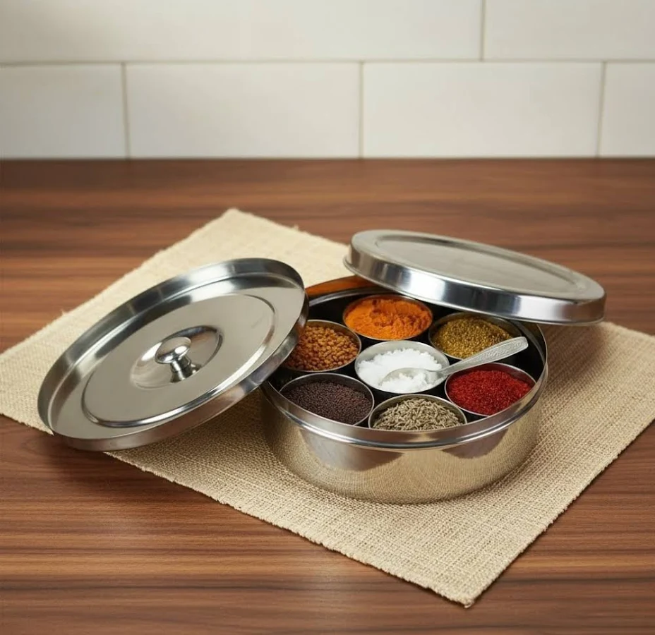 Vinod Stainless Steel Masala Dabba, 11 Inch