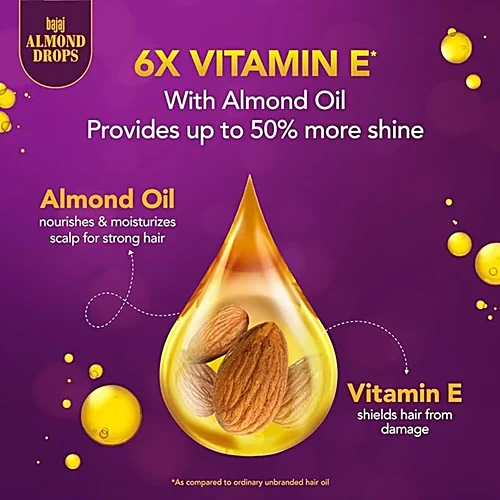 Bajaj Almond Drops Non-Sticky Hair Oil, 285 ml