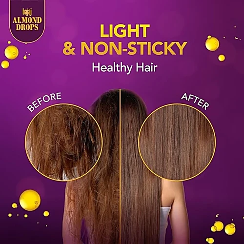 Bajaj Almond Drops Non-Sticky Hair Oil, 285 ml