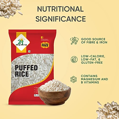 24 Mantra Organic Organic Puffed Rice, 290 g
