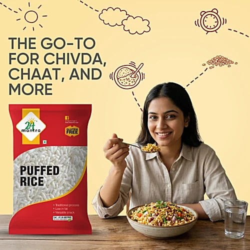 24 Mantra Organic Organic Puffed Rice, 290 g