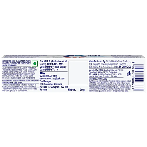 Sensodyne Deep Clean Toothpaste, 70 g