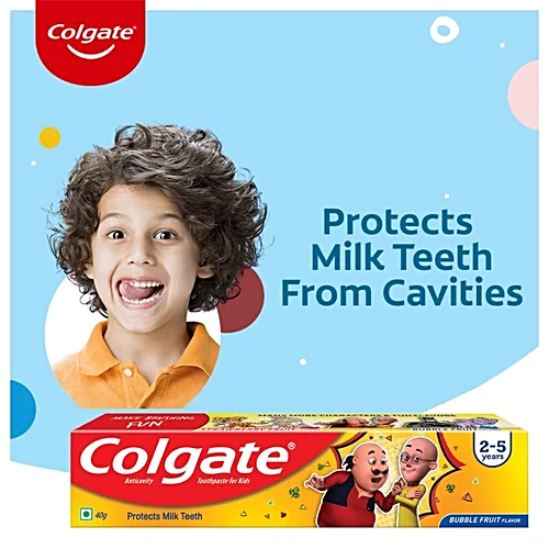 Colgate Kids Toothpaste 2 To 5 Y, Anticavity, Bubble Fruit Flavour, 40 g
