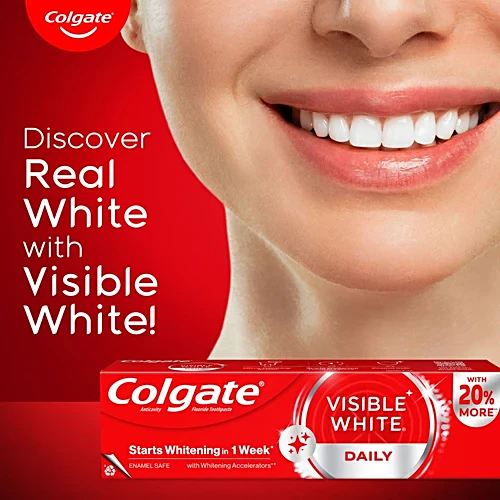 Colgate Visible White Daily Anticavity Toothpaste (200 g + 20 g) 220 g