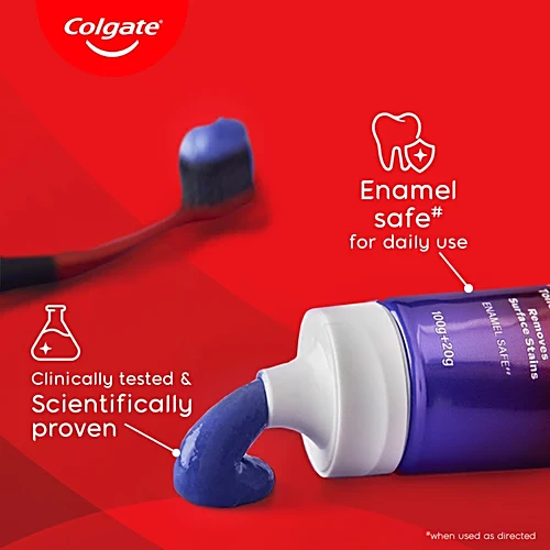 Colgate Visible White Purple Toothpaste, 240 g (2 x 120 g)