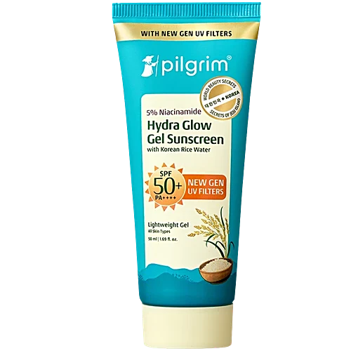 Pilgrim 5% Niacinamide Hydra Glow Gel Sunscreen With SPF 50+ PA++++, 50 ml