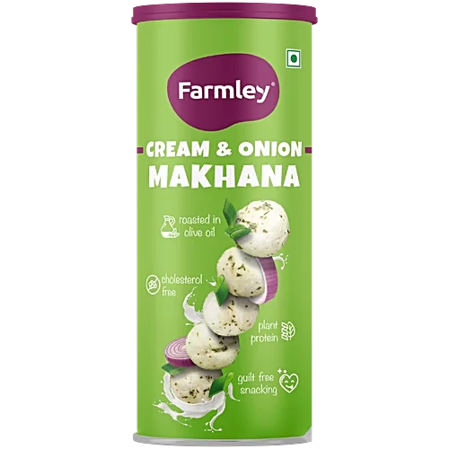 Farmley Cream & Onion Makhana, 55 g