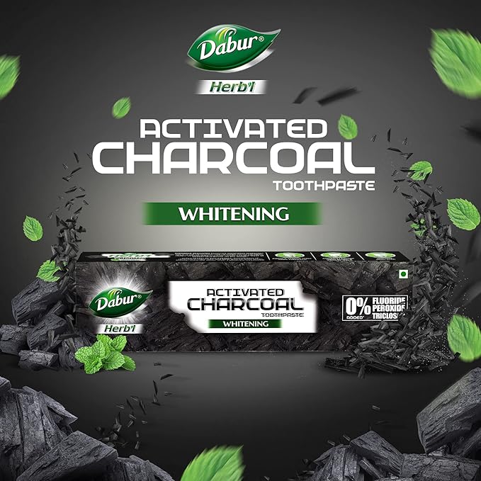 Dabur Herb'l Activated Charcoal Toothpaste, 240 g