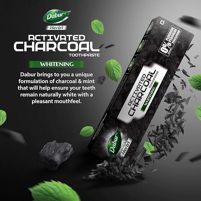 Dabur Herb'l Activated Charcoal Toothpaste, 240 g