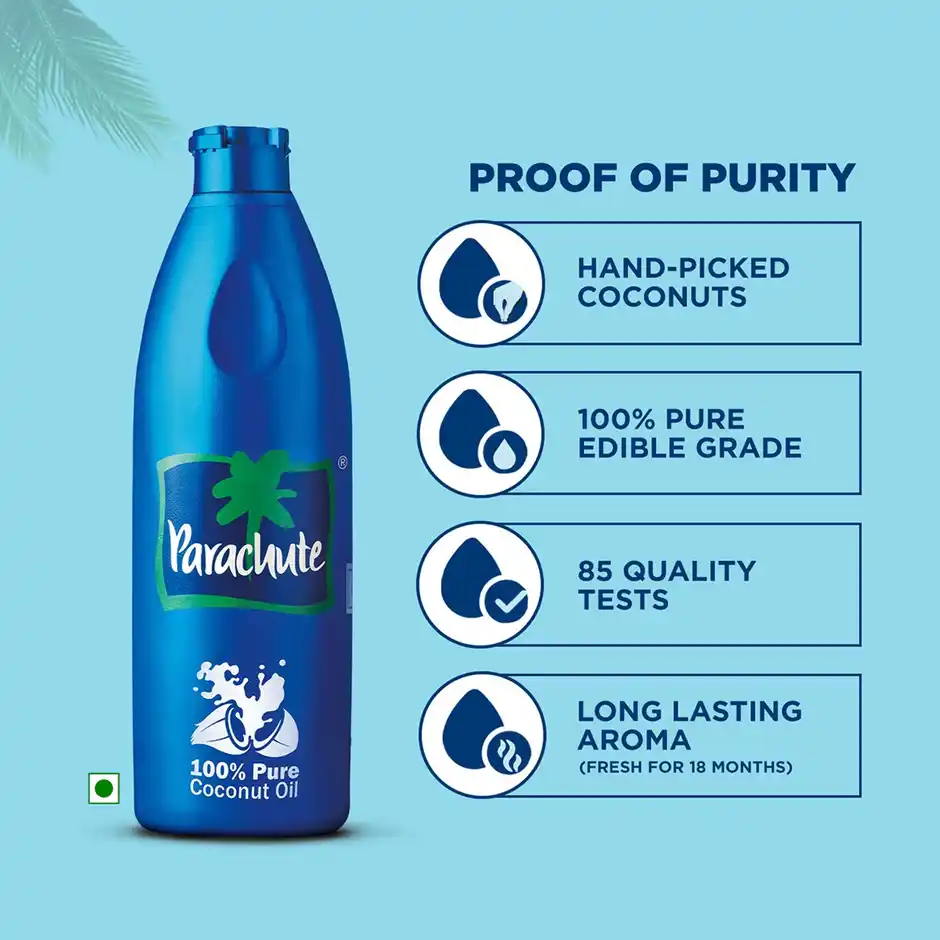 Parachute Pure Coconut Oil, 500 ml