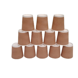 Paper Ripple Cup (Brown, Cup), 200 ml, 25 pc